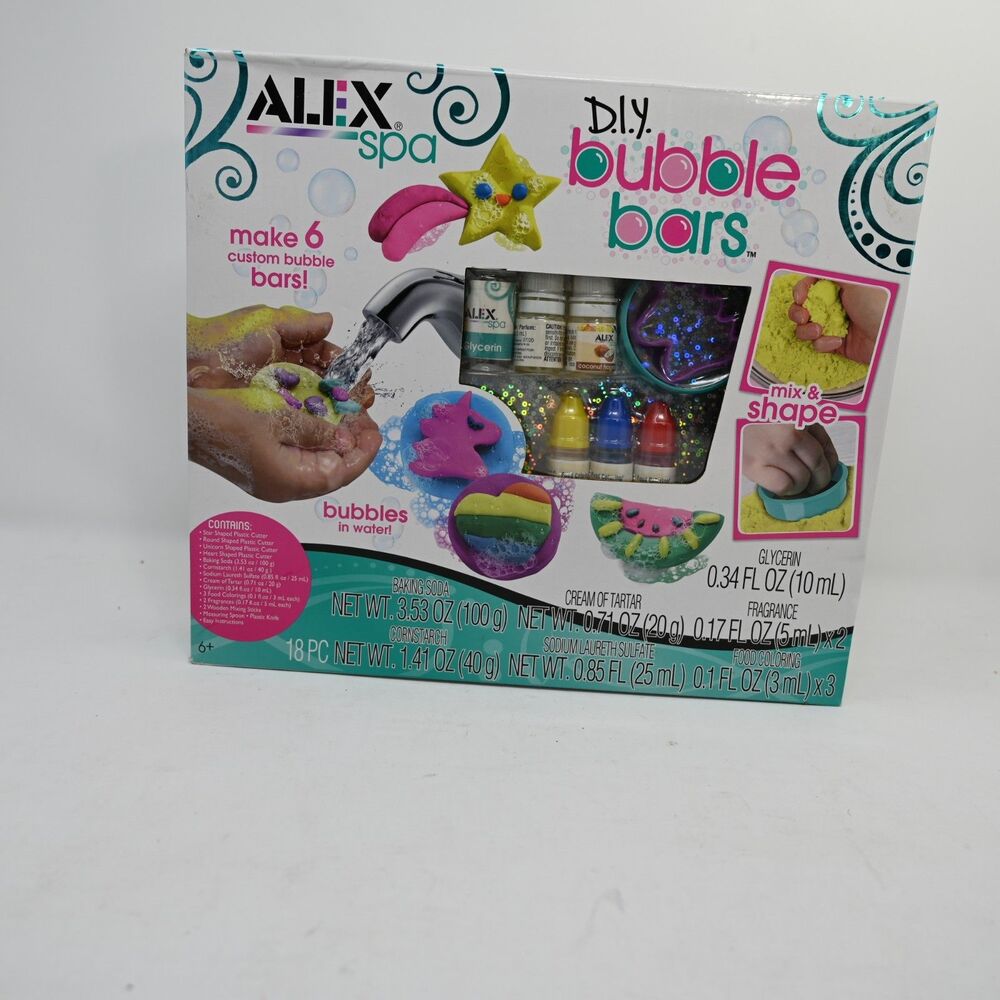 Alex Spa DIY Bubble Bars Kit Kids Bath Craft Set Sealed